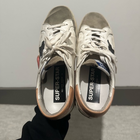 Golden Goose Women's Super-Star with Black Glitter Star and Pink Heel Tab - Picture 7 of 7